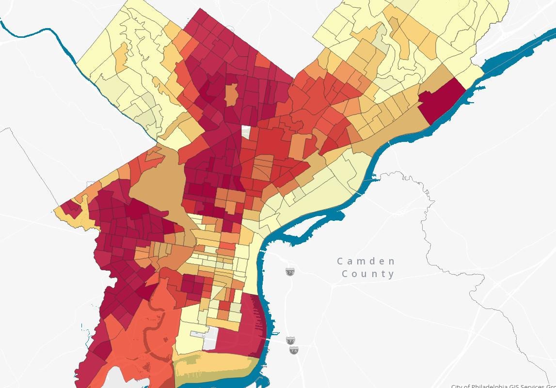 аюулгүй ажиллагааны газрын зураг Philadelphia