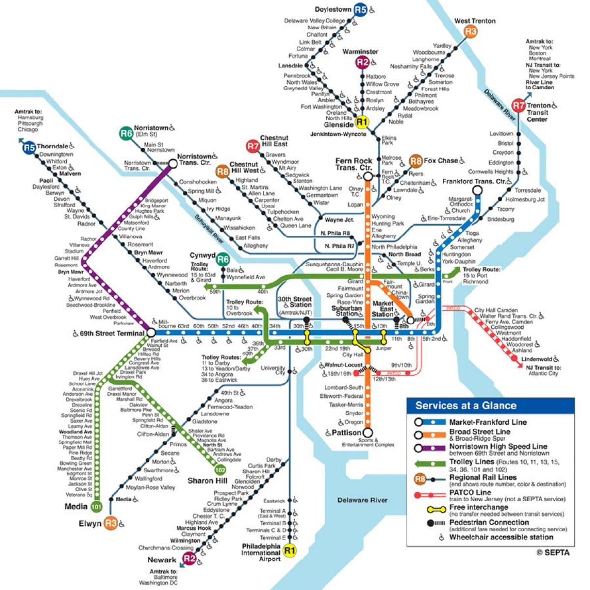 Philly метроны газрын зураг