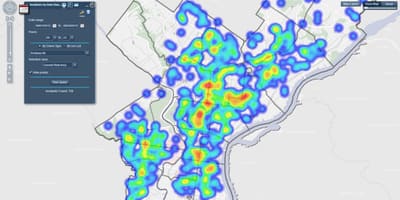 Гэмт хэргийн газрын зураг Philadelphia